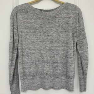 Banana Republic Women's Linen Cropped Sweater Grey S